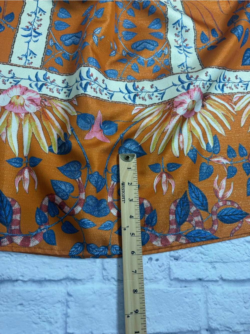 NWT Anthropologie Jealous Tomato Orange Floral Maxi Skirt - Boho Print. Small. - Picture 8 of 8